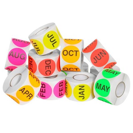 Bsc Preferred 2'' Circle Easy Order Packs Months Of The Year, 12PK BUY00019874